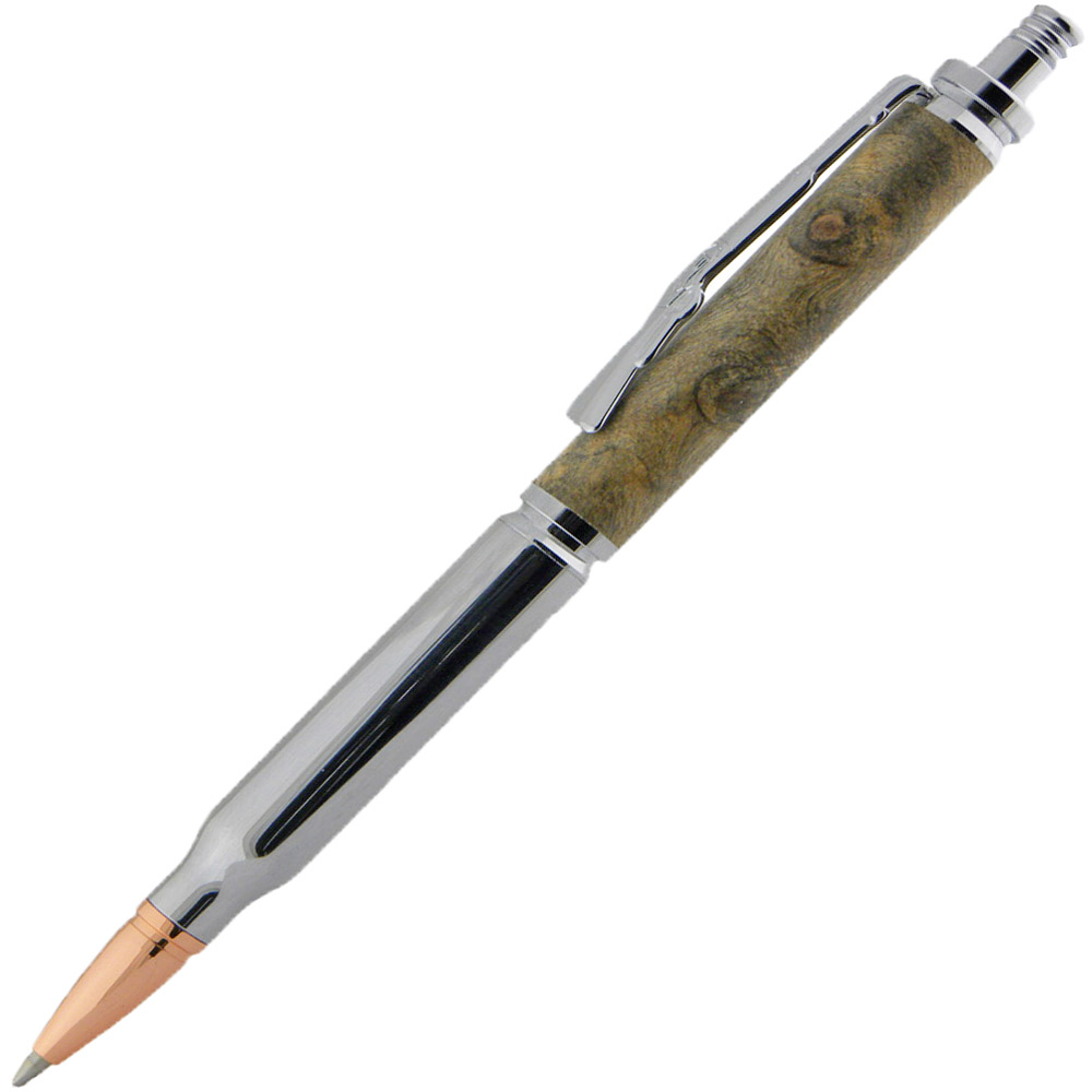 Cartridge Bullet Click Pen Chrome - Pen Kit Making Supplies Berea HardWoods